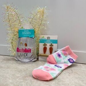 Easter Headband, Glass, Earrings and Socks Bundle
